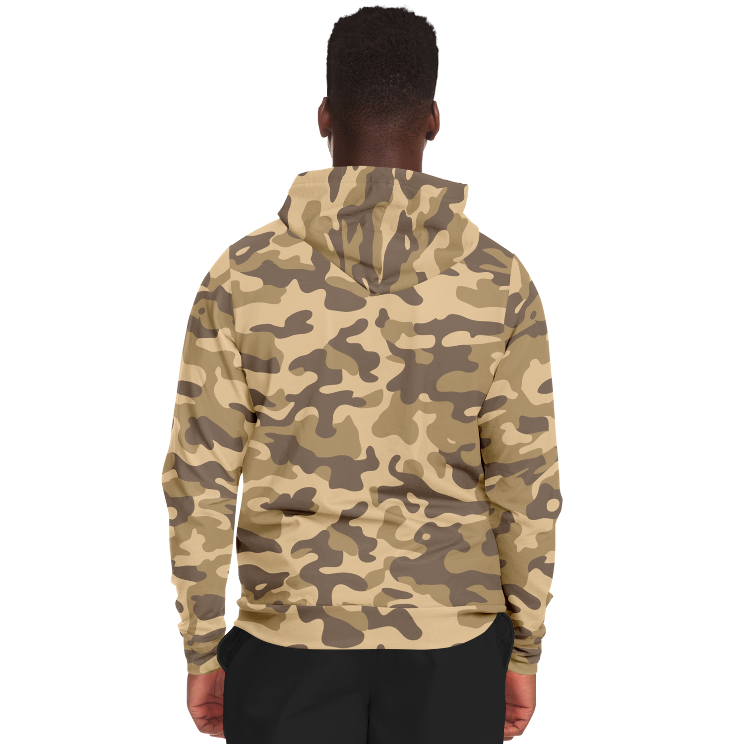 Zip-Up Hoodie | Khaki Camouflage style Camo Colors