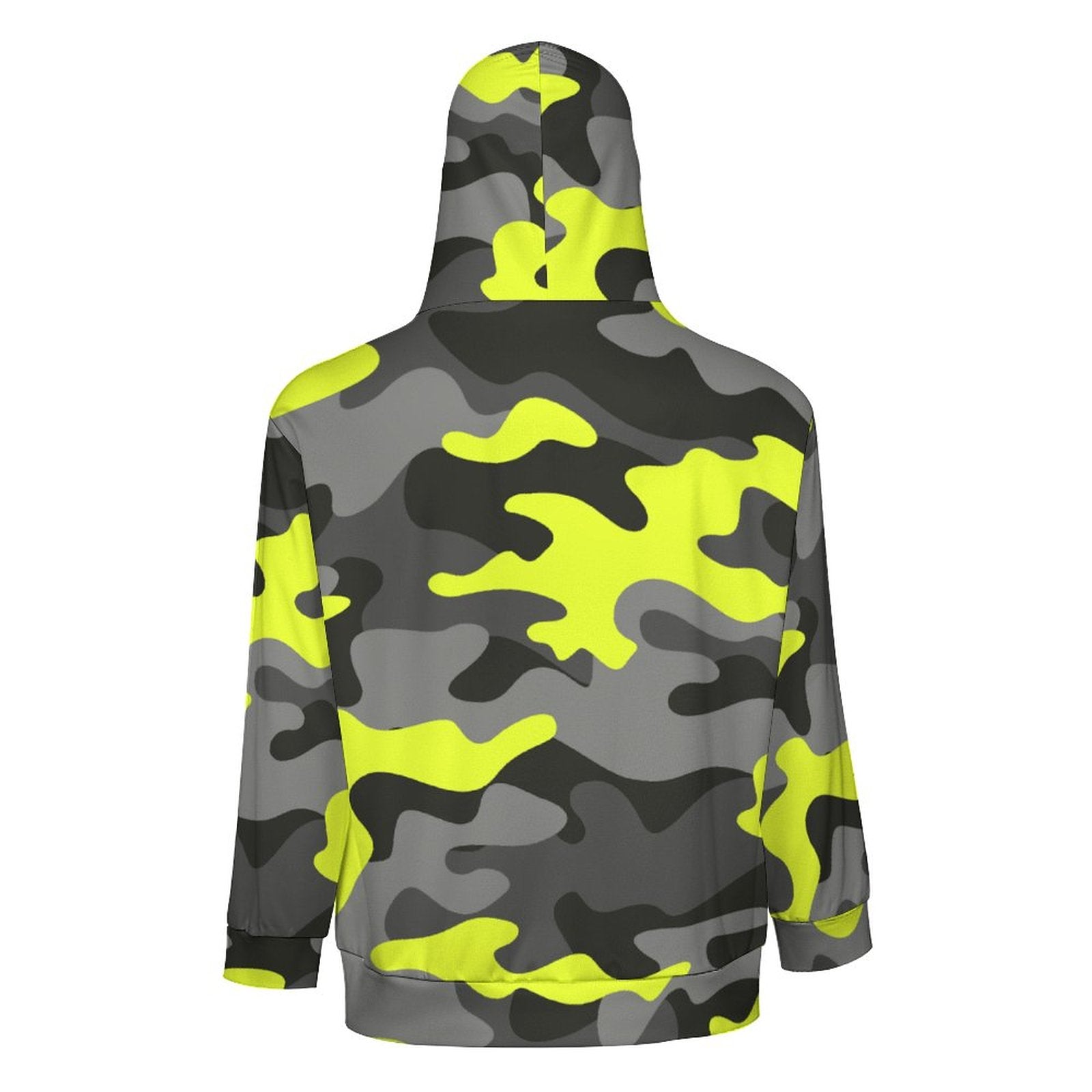 Zip Camo Hoodie | Black, Gray, and Yellow Camouflage Camo Colors