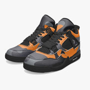 Camo Jordans AJ4 | Orange, Black and Gray Camo Colors