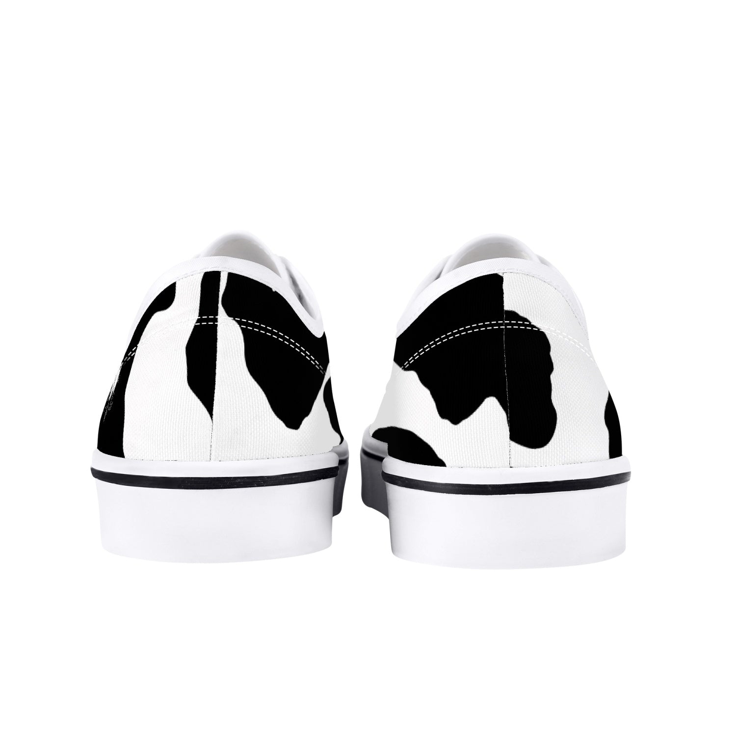 Camo Skate Shoes | Black & White Cow Print Camo Colors