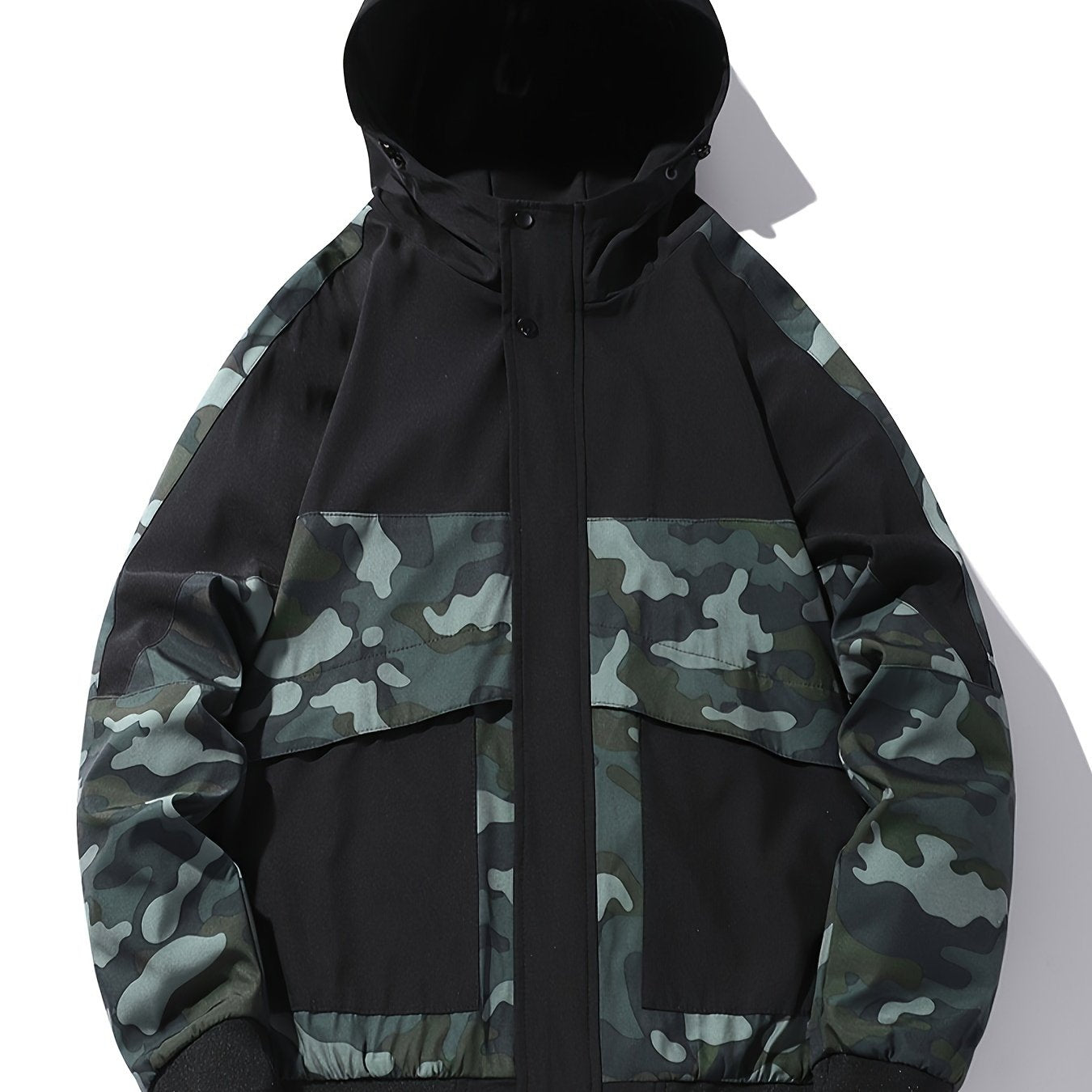 Camo Graphic Fleece Jacket | Men's Casual Hooded Winter Coat Camo Colors