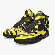 Zebra Jordans AJ4 | Yellow and Black Sneakers style Camo Colors