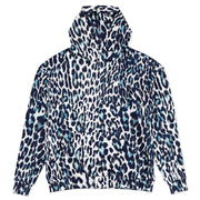 Oversized Leopard Hoodie – Blue and White | Camo Colors