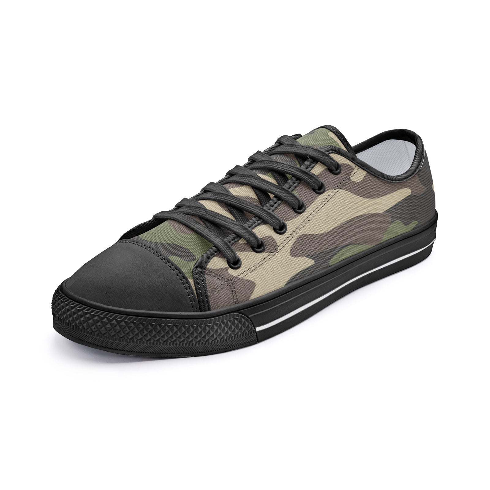 Camo Shoes | Low Top Canvas | Classic Green Camouflage Camo Colors