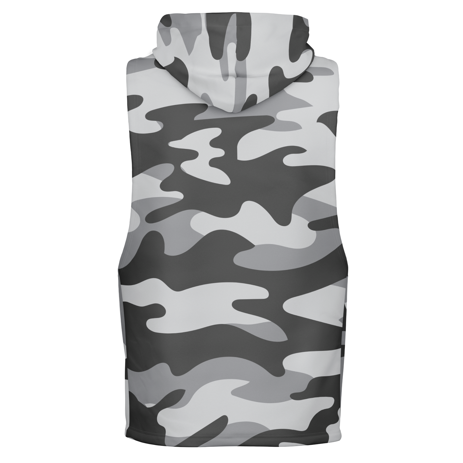 Sleeveless Camo Hoodie | Shades of Grey Camouflage | Camo Colors