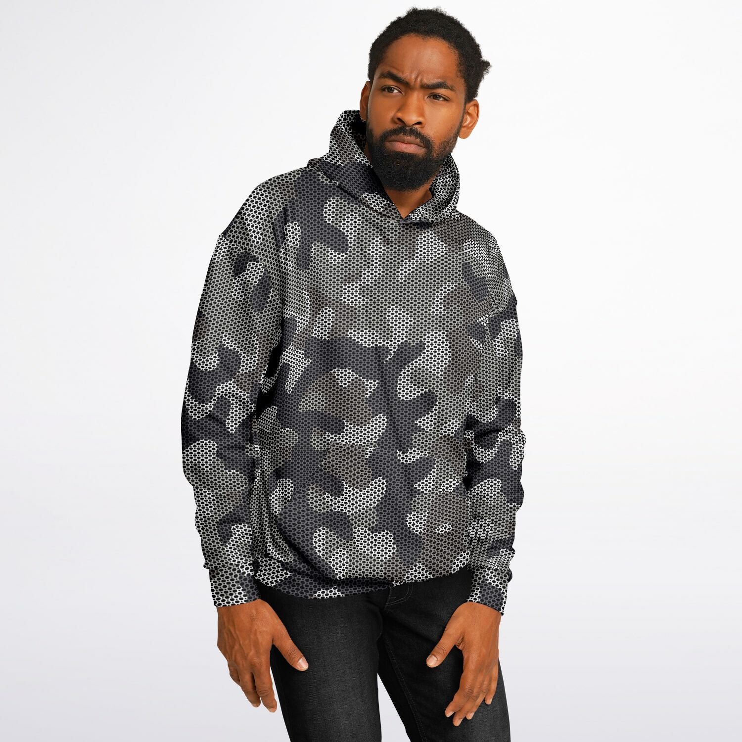 Oversized Hoodie | Masking Mesh Urban Camouflage | Camo Colors