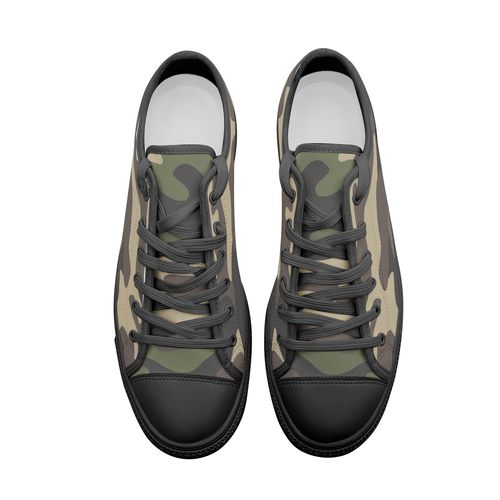 Camo Shoes | Low Top Canvas | Classic Green Camouflage Camo Colors