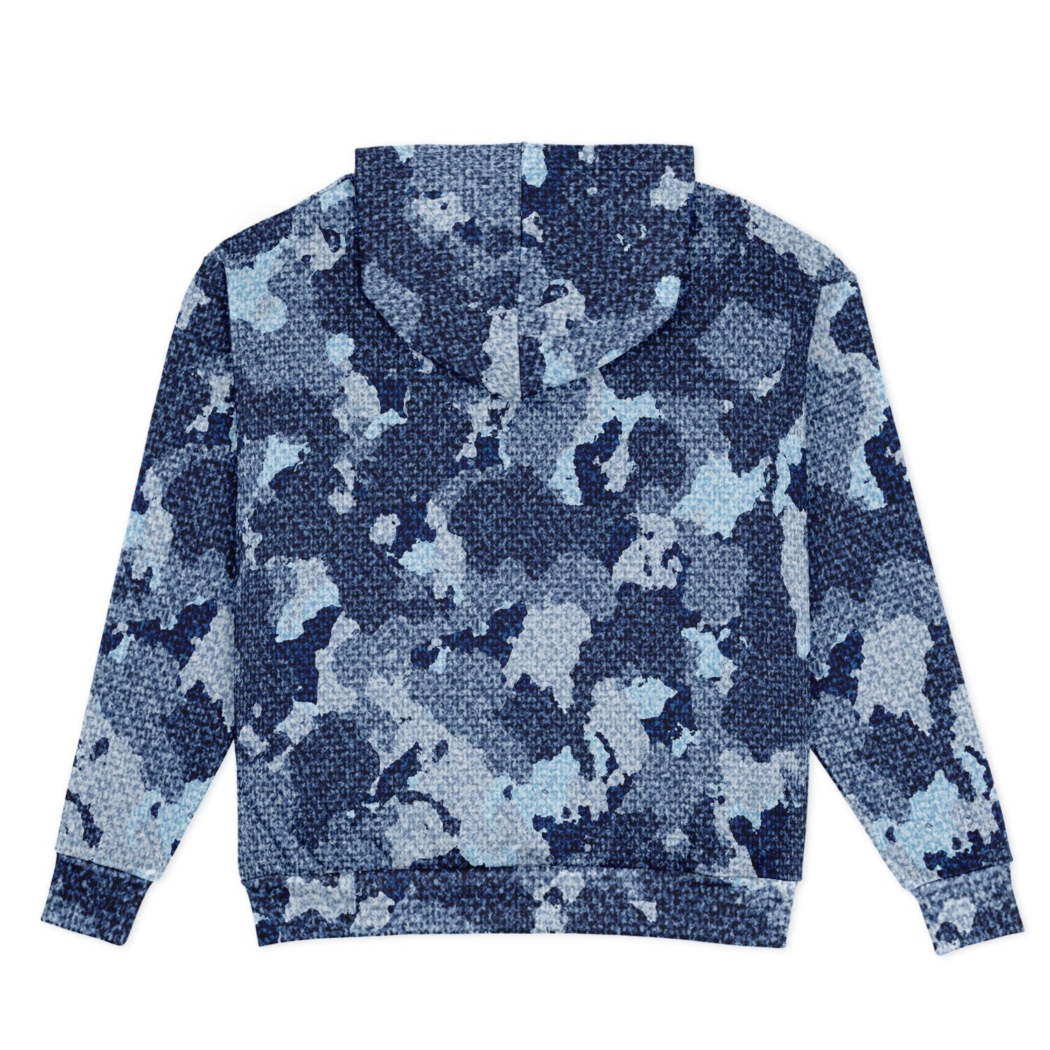 Denim Oversized Hoodie | Blue Camouflage Cloth Pattern | Camo Colors