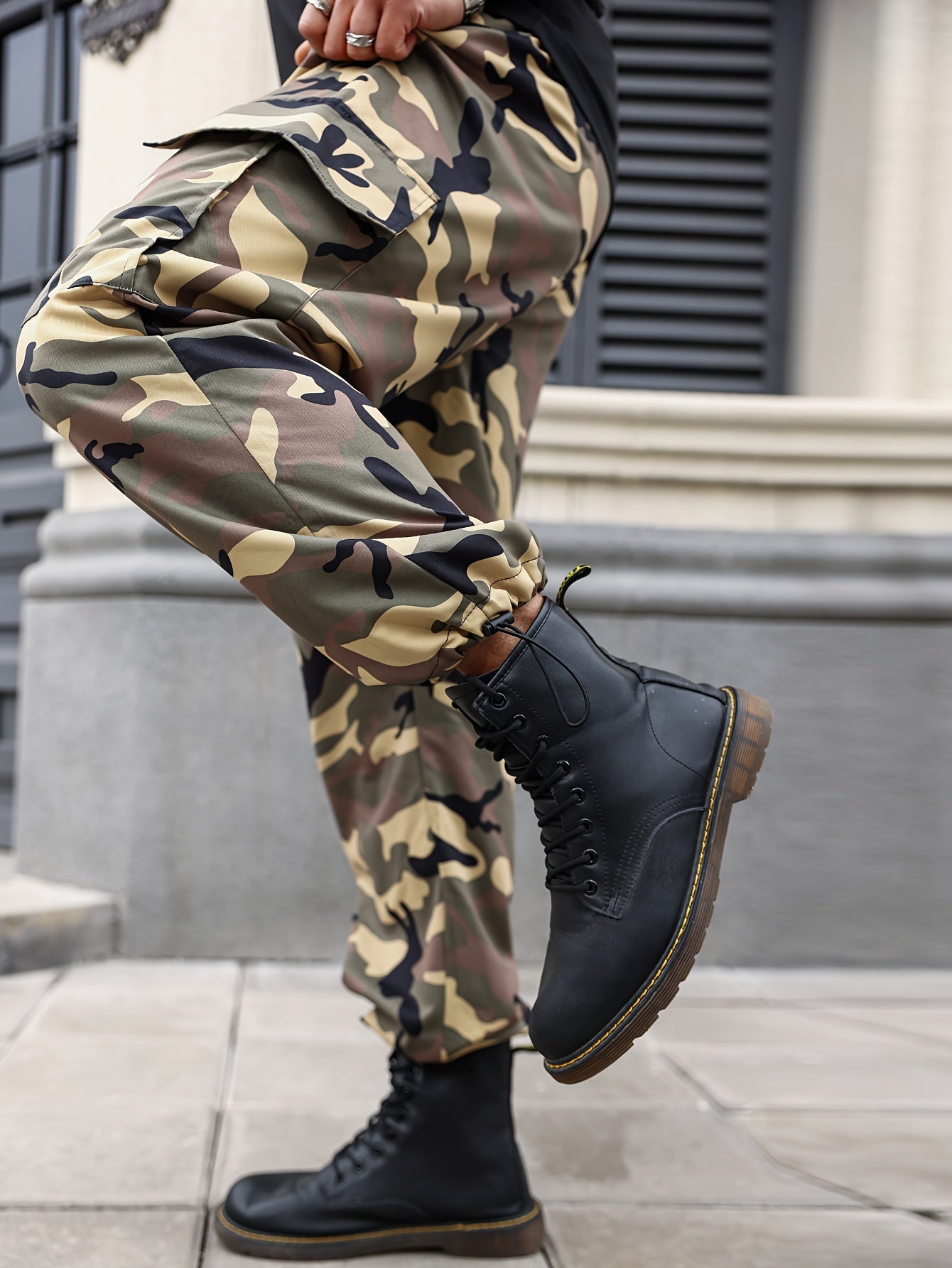 Plus Size Men's Camouflage Cargo Pants| Casual Joggers Camo Colors