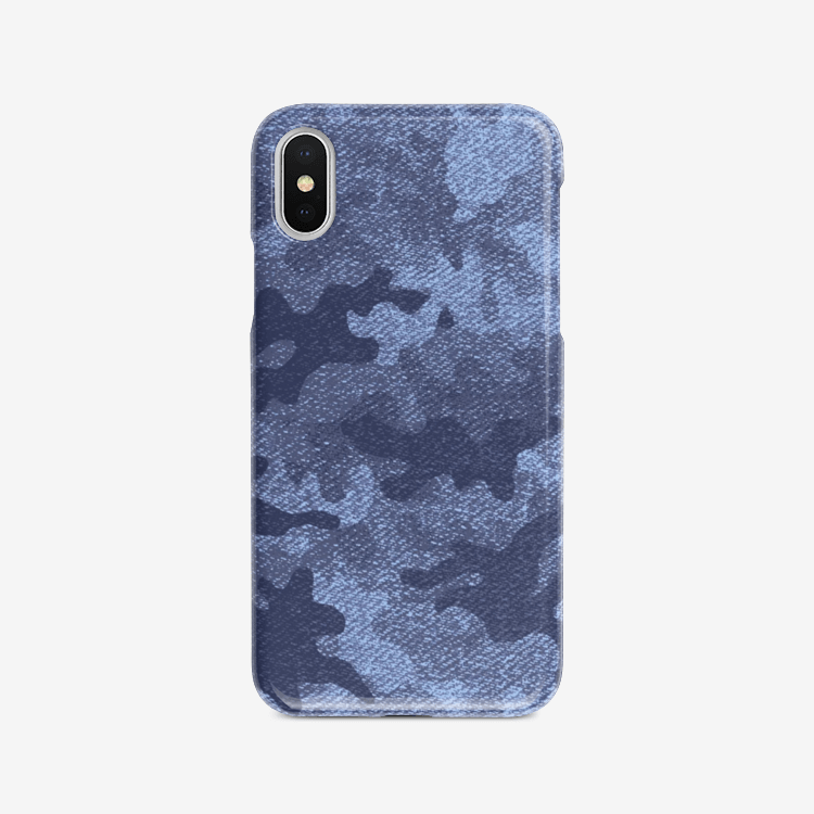 Camo Phone Case | iPhone | Denim Blue Camo Colors
