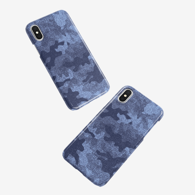 Camo Phone Case | iPhone | Denim Blue Camo Colors