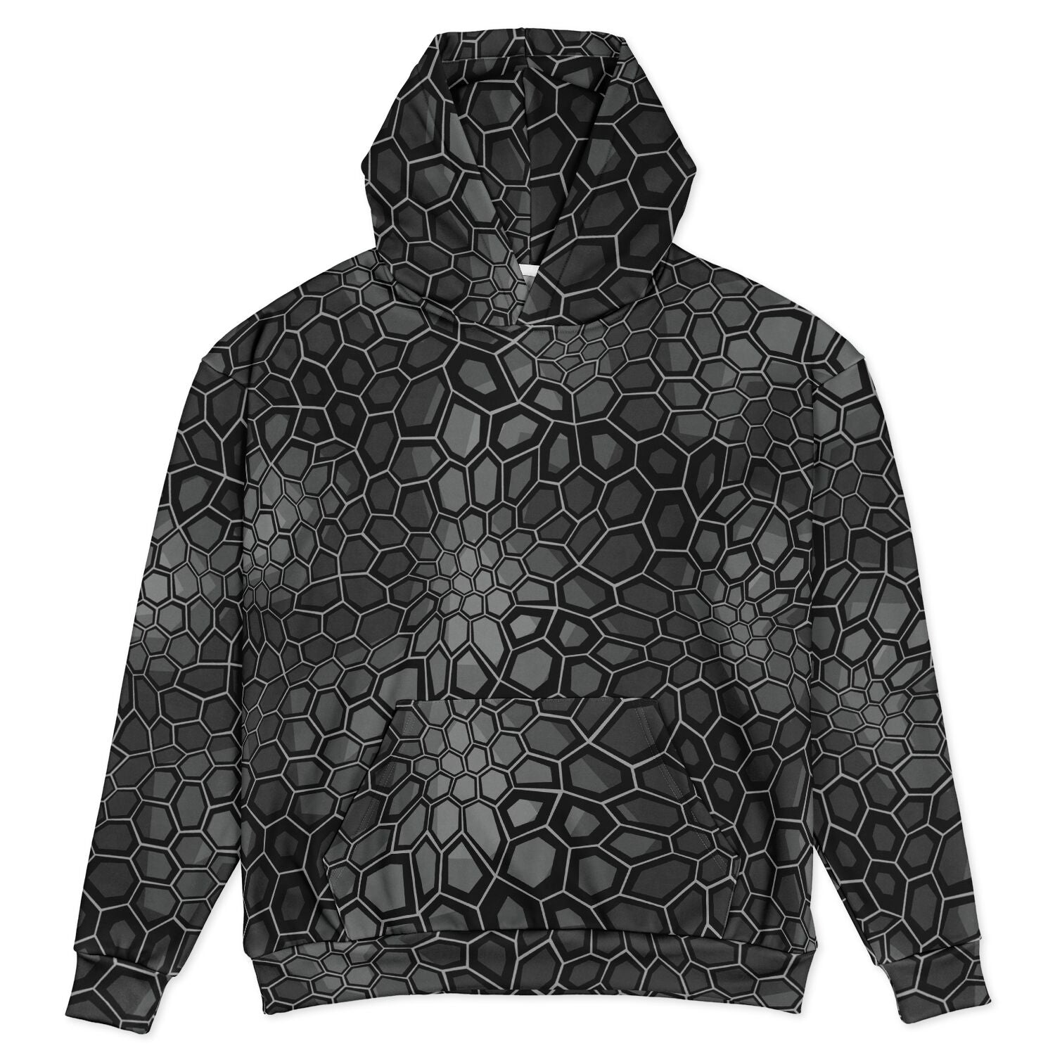 Oversized Camo Hoodie | Black Snake Hexagonal | Camo Colors