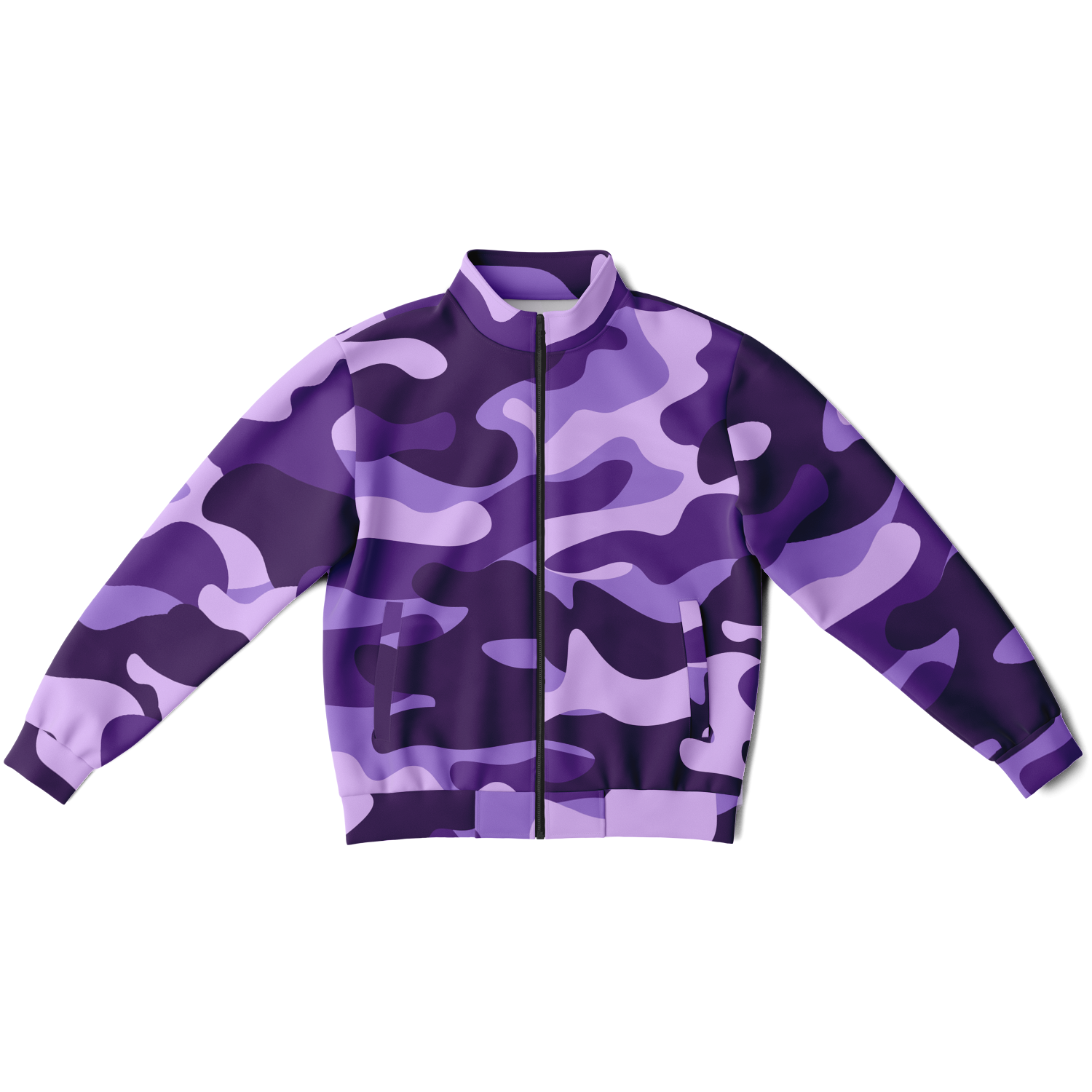 Camo Track Jacket | Purple, Blue and Mauve Camouflage Camo Colors