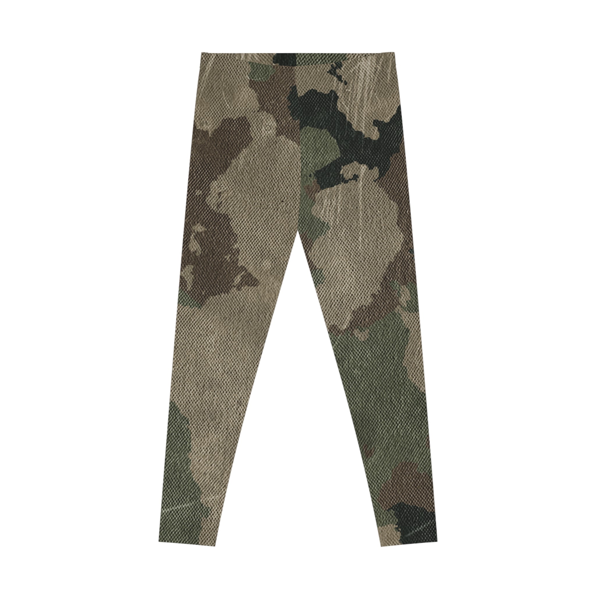 Dirty Brown Camo Leggings For Women | Mid Waist Fit Camo Colors