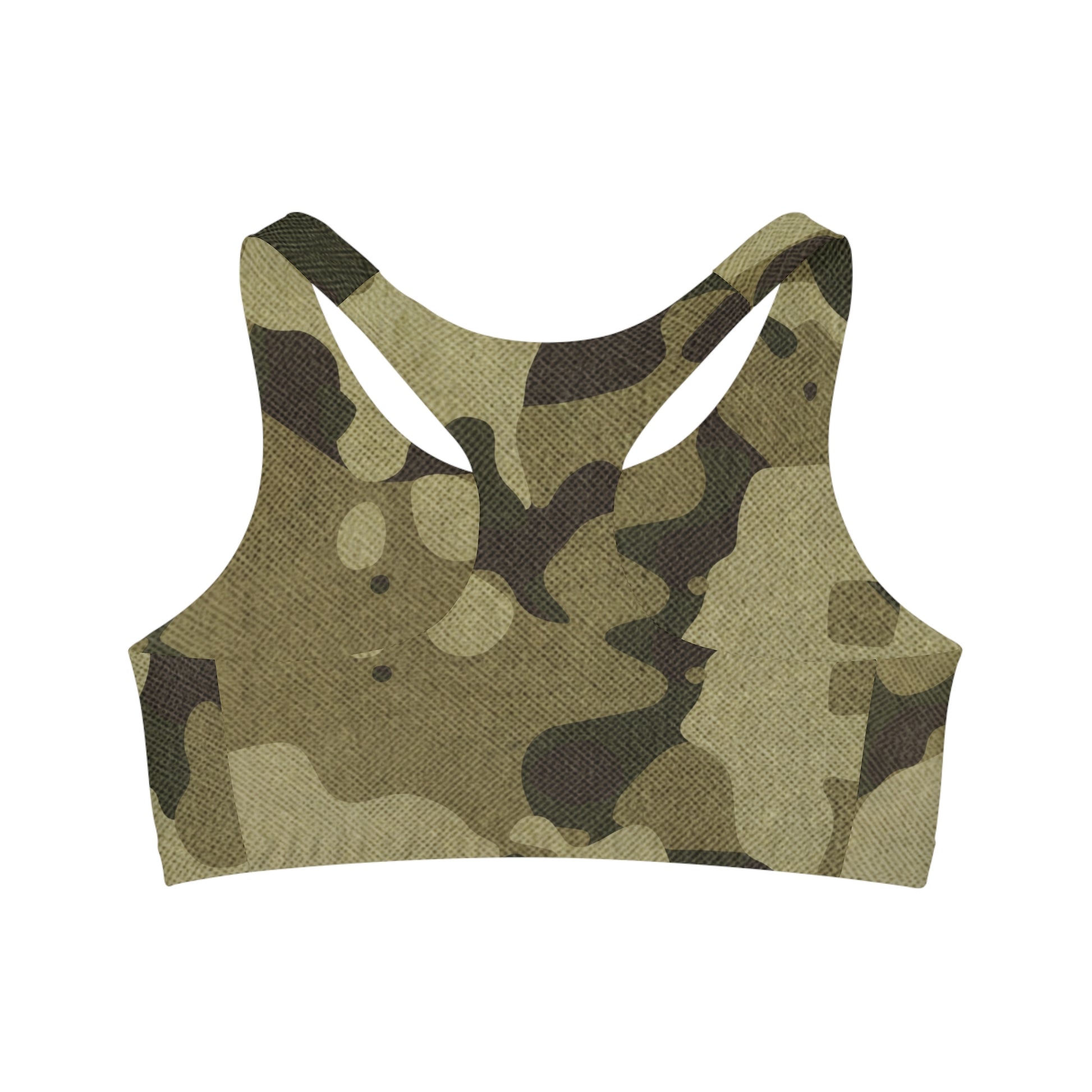Camo Bra | Green Fabric Sports Camouflage Camo Colors