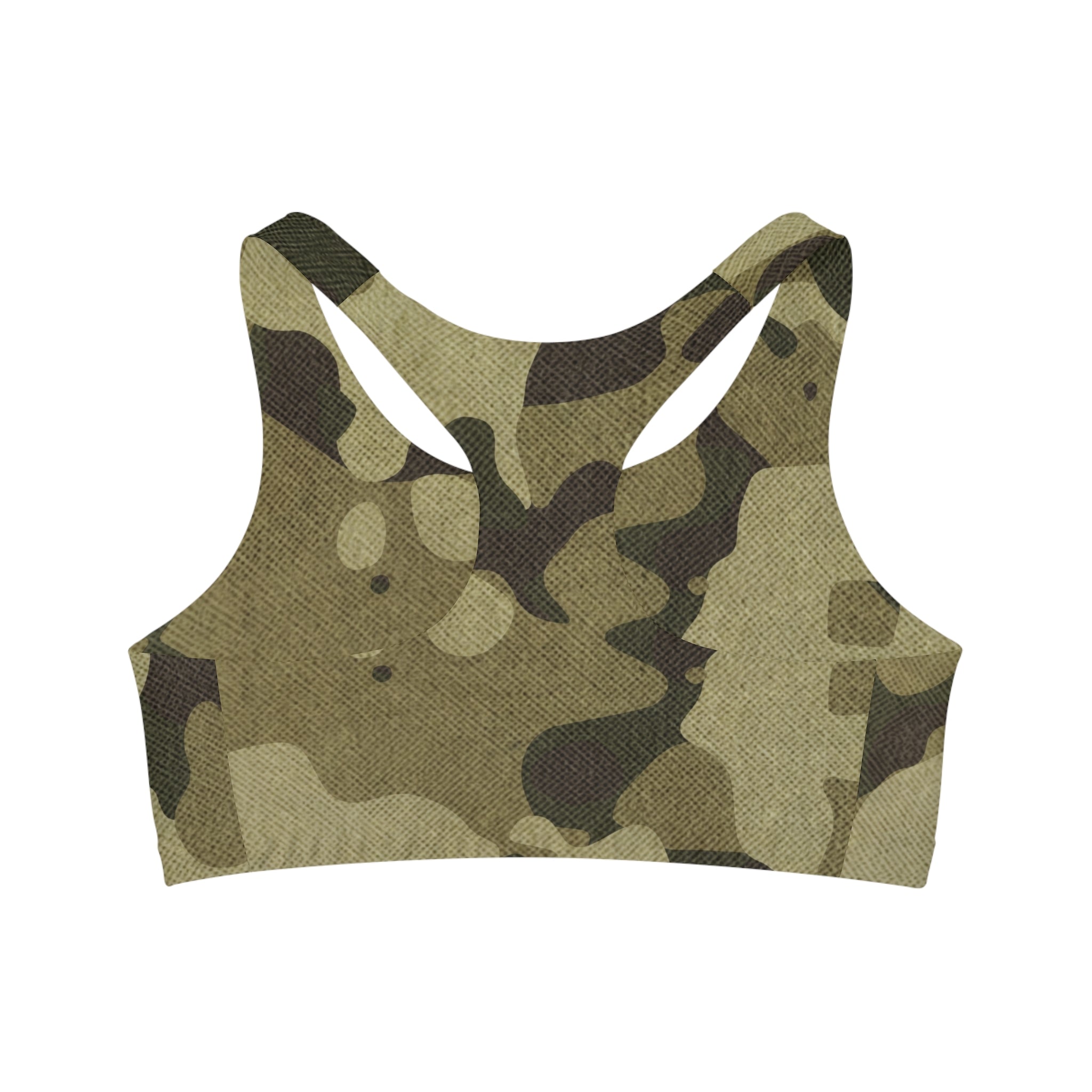 Camo Bra | Green Fabric Sports Camouflage Camo Colors