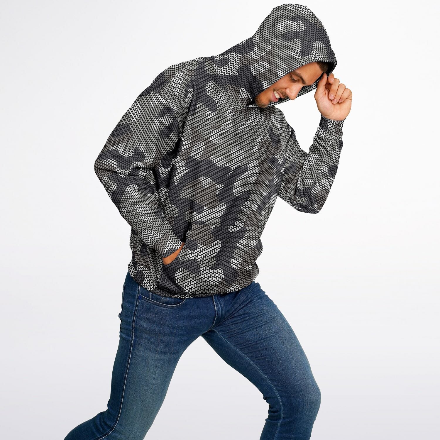 Oversized Hoodie | Masking Mesh Urban Camouflage | Camo Colors