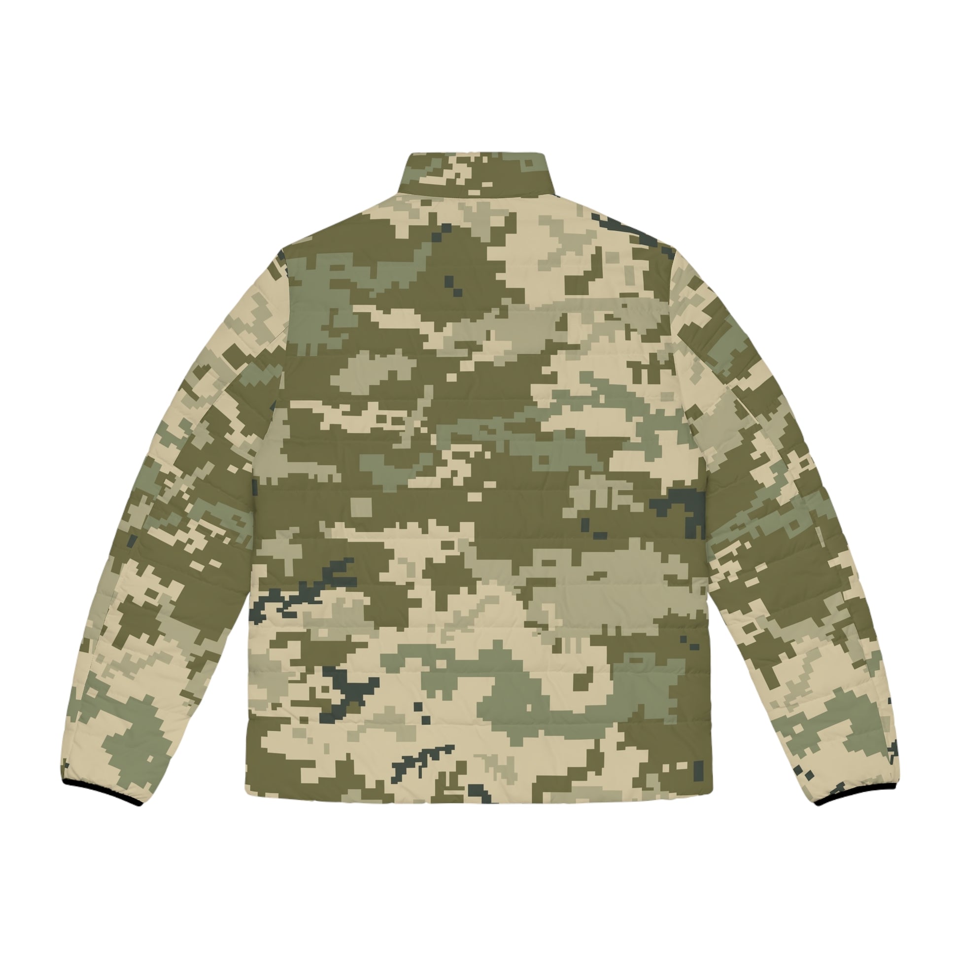 Ukraine Military Green Camo Puffer Jacket For Men Camo Colors