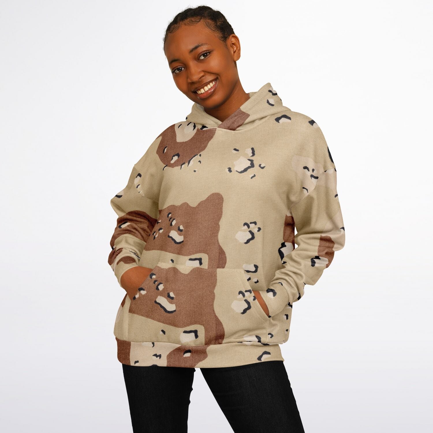Oversized Camo Hoodie | Marines Desert Brown Style | Camo Colors