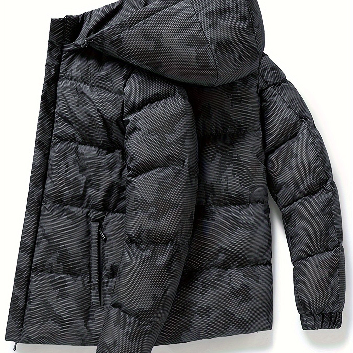 Men's Trendy Autumn/Winter Jacket: Short, Thickened Design Camo Colors