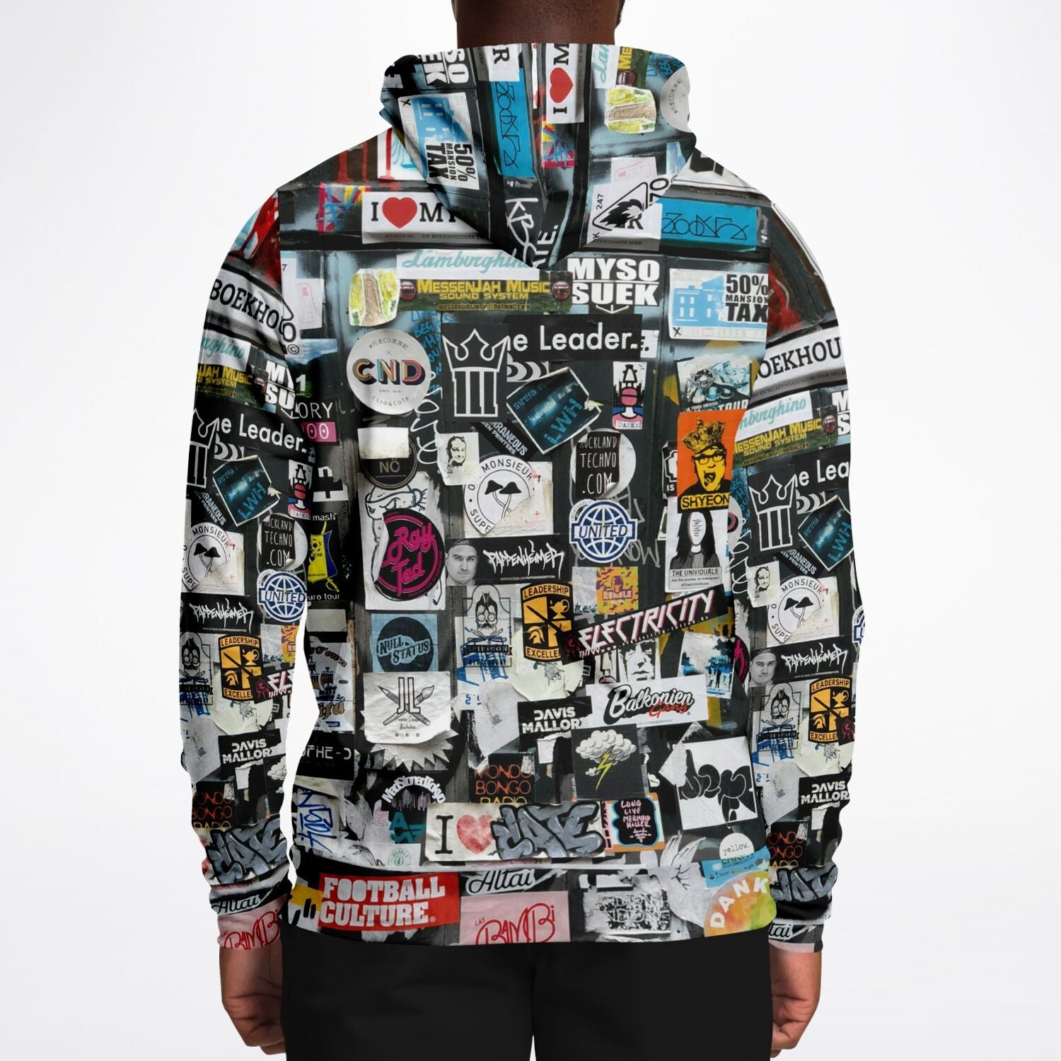 Streetwear Hoodie | Graffiti Street Art Amsterdam Patches Camo Colors