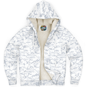 Microfleece Zip Hoodie | Army Snow Camouflage Camo Colors
