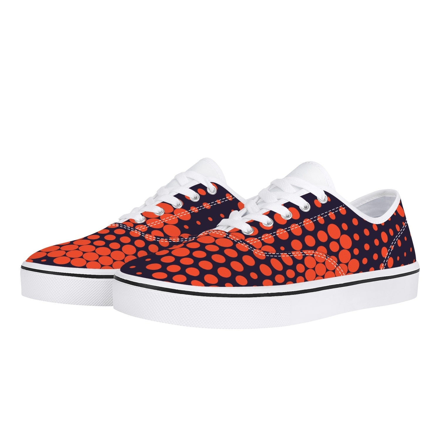 Camo Skate Shoes | Orange & Blue Digital Camouflage Camo Colors