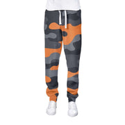 Men's Camo Track Pants | Orange, Gray & Black Camo Colors