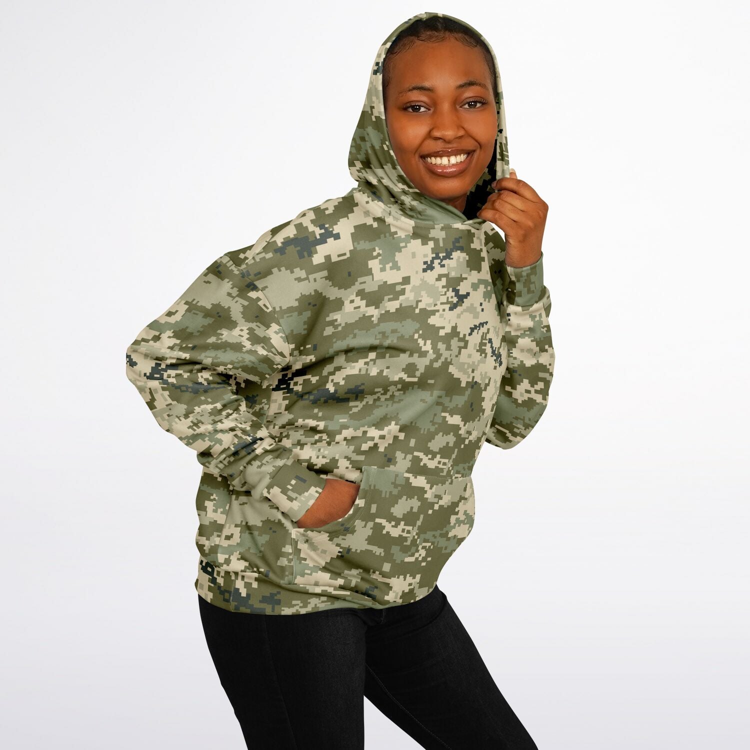 Oversized Camo Hoodie | Ukraine Green Military Camouflage | Camo Colors