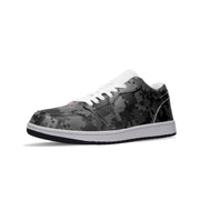 Gray Camo Sneakers | Digital Monochrome | Unisex Low Top Camo Colors