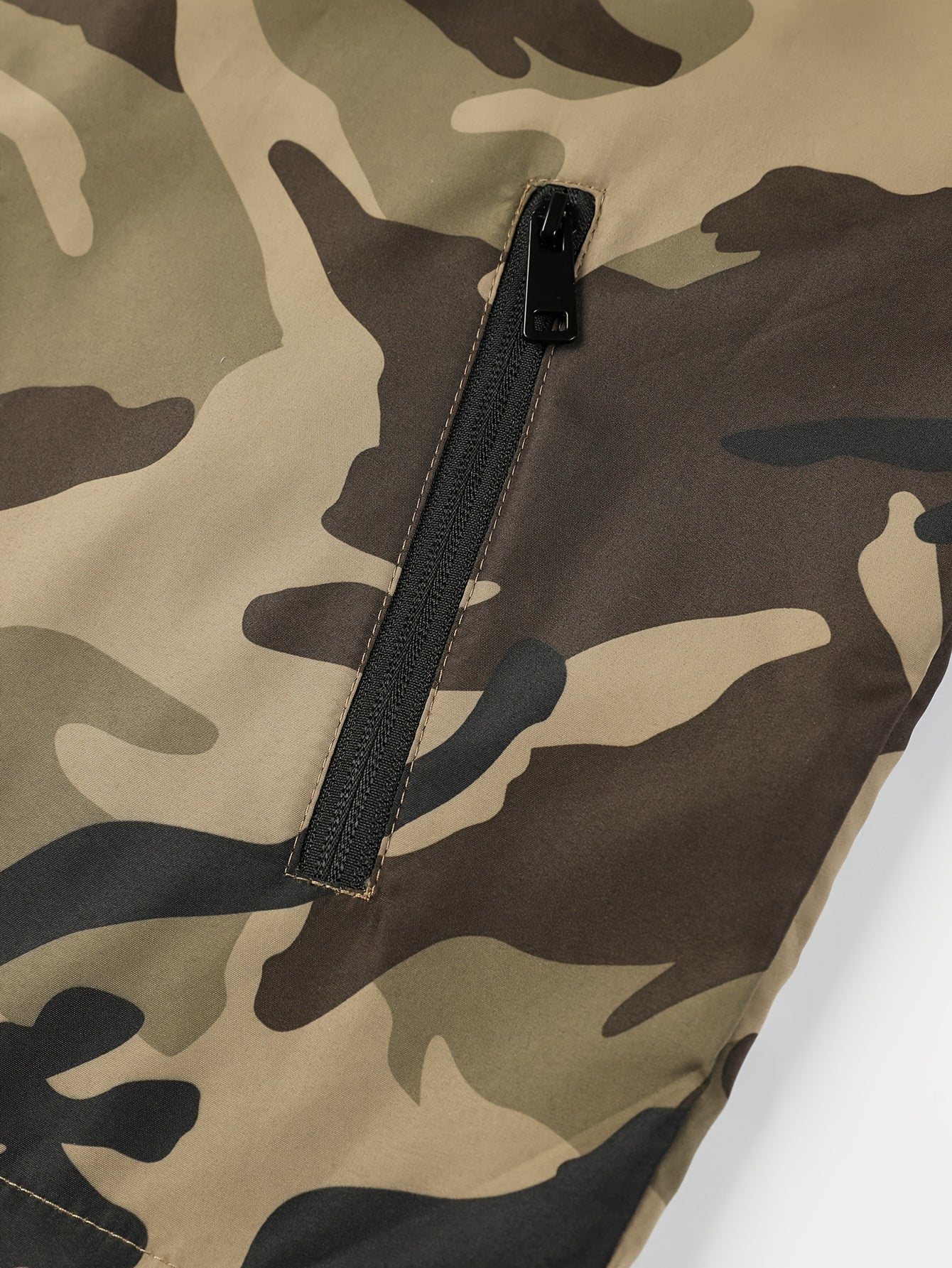 Long Sleeve Hooded Zipper Jacket for Men Camo Colors