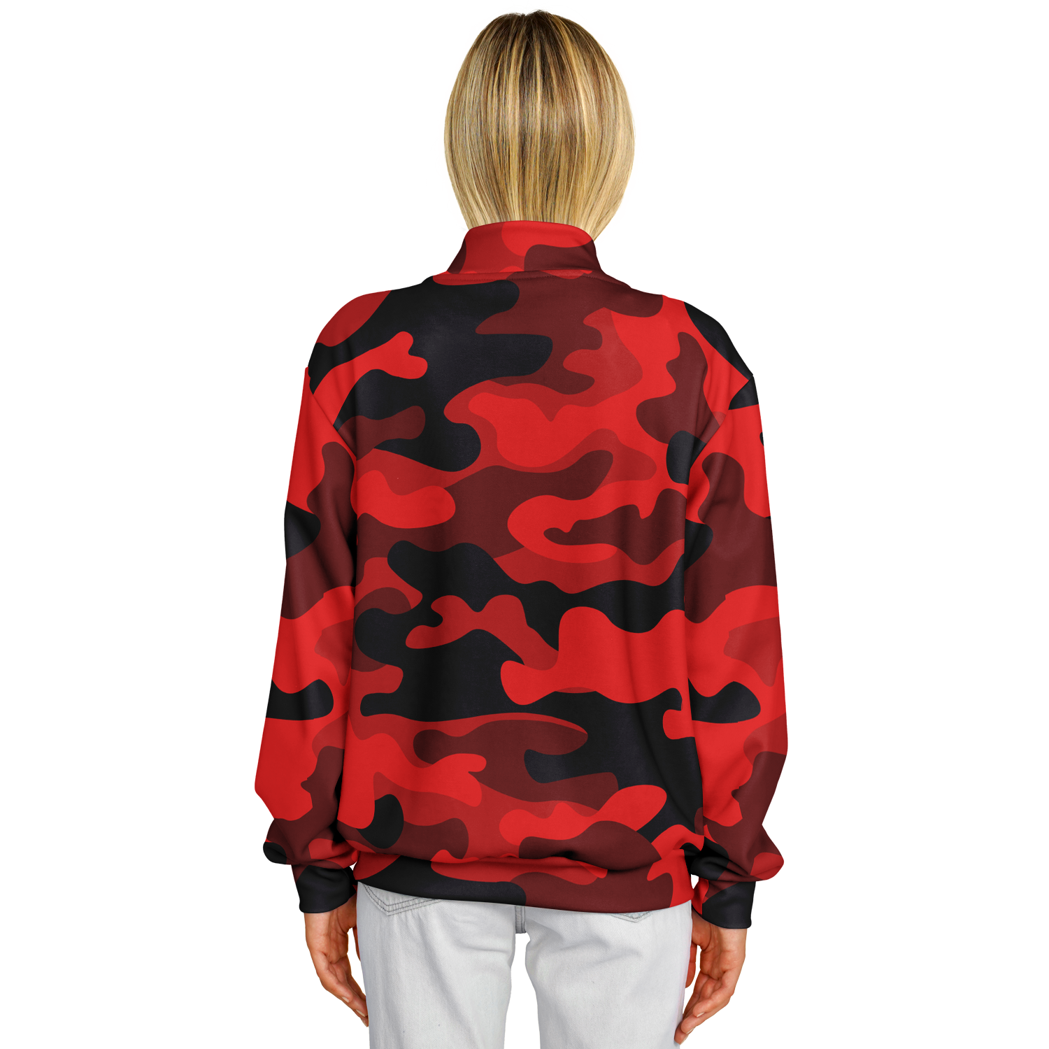 Red Camo Baseball Jacket | Premium, Heavyweight Coat Camo Colors
