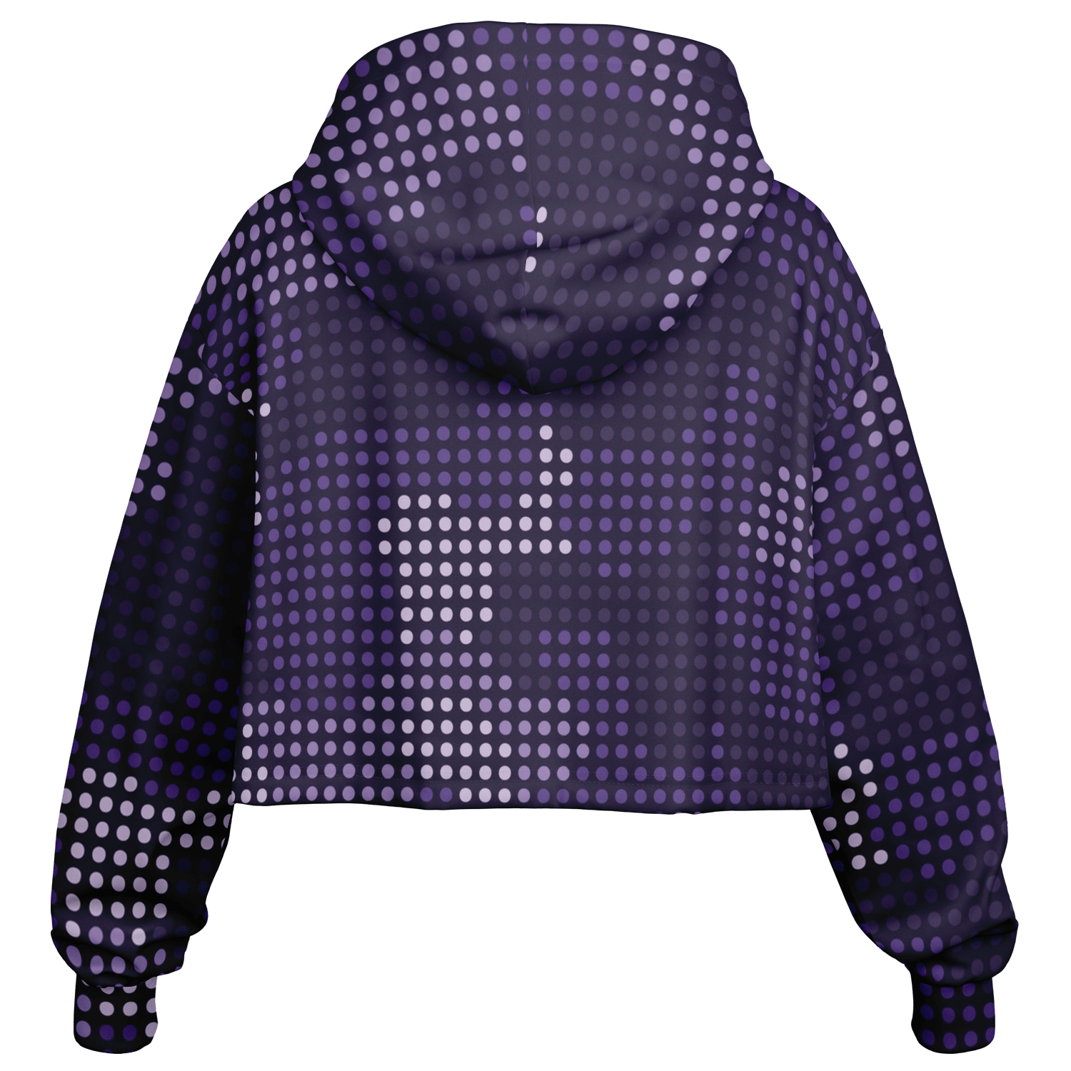 Cropped Hoodie For Women | Blue LED Screen Camouflage Pattern Camo Colors