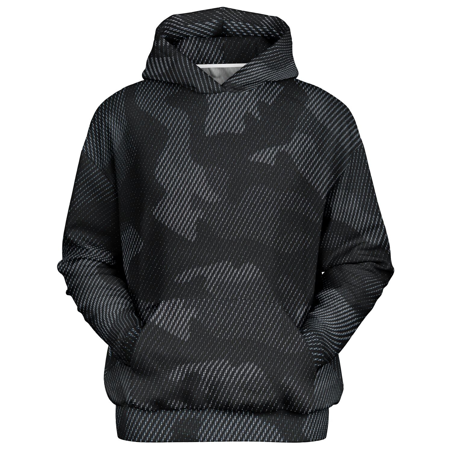 Black Oversized Hoodie | Camouflage Uniform Cloth Pattern | Camo Colors