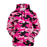 Pink Camo Hoodie | Candy, Black, & Cerise Mixed Camouflage Camo Colors