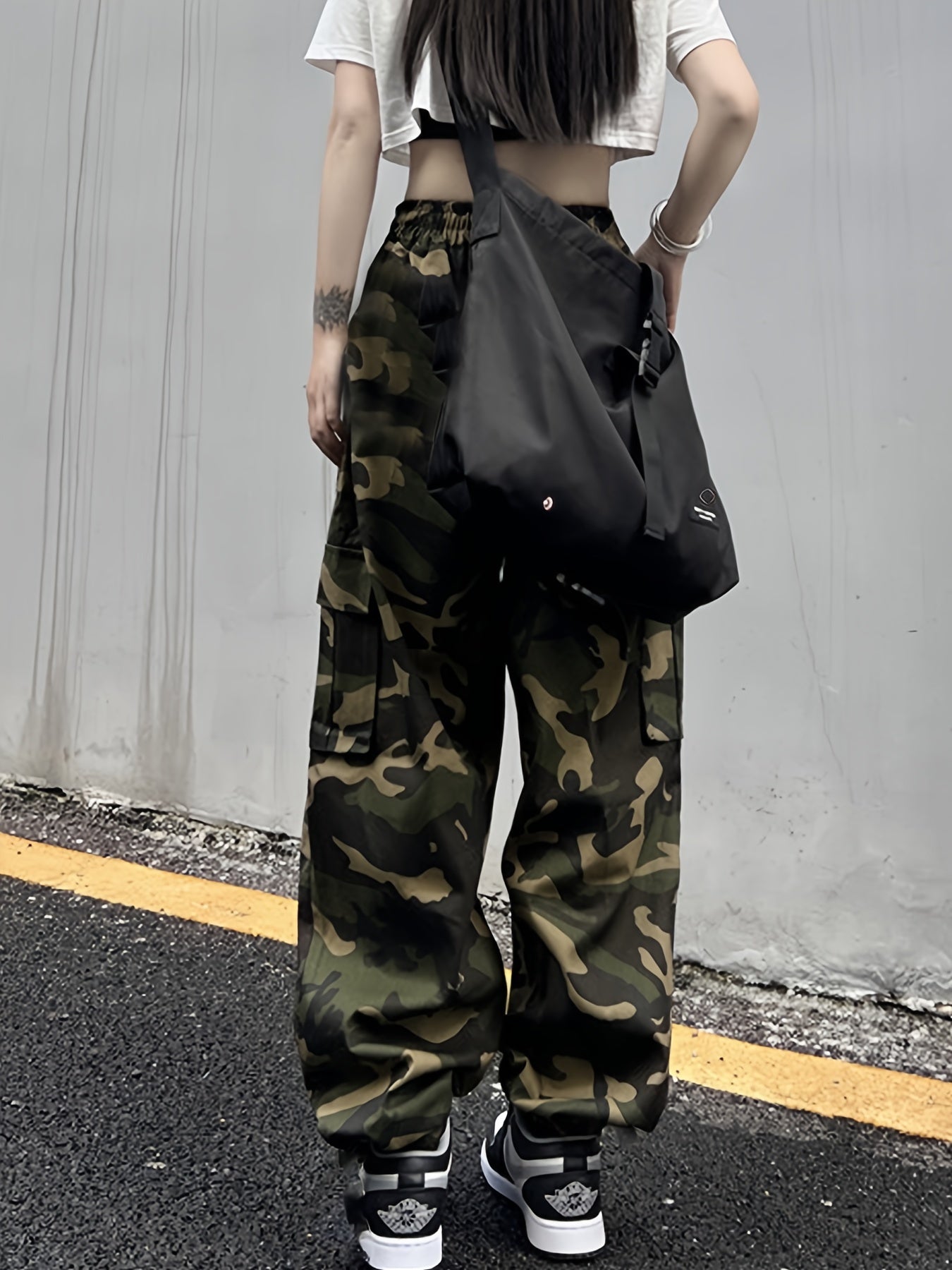 Camo Print Wide Leg Pants – Stylish & Functional Cargo | Camo Colors