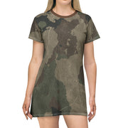 Camo T-Shirt Dress | Dirty Brown Camouflage Camo Colors