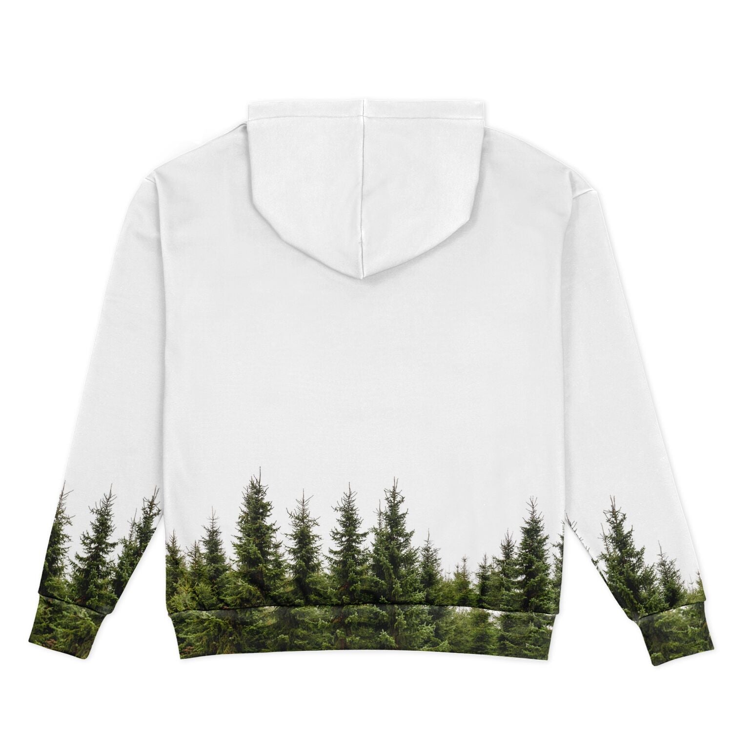Heavyweight Oversized Hoodie | Pine Trees on a White Background | Camo Colors