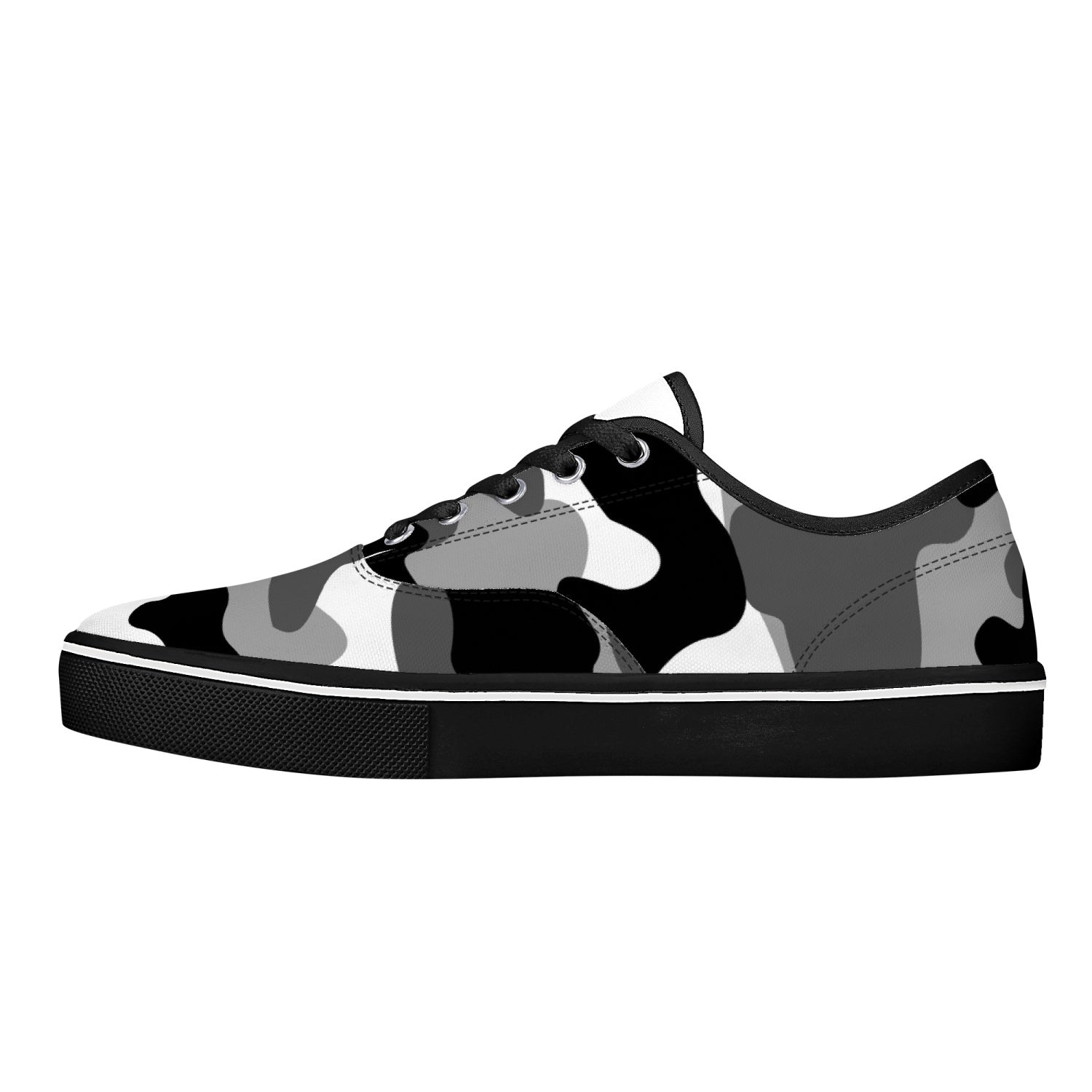 Camo Skate Shoes | Gray, Black, and White Camouflage Camo Colors