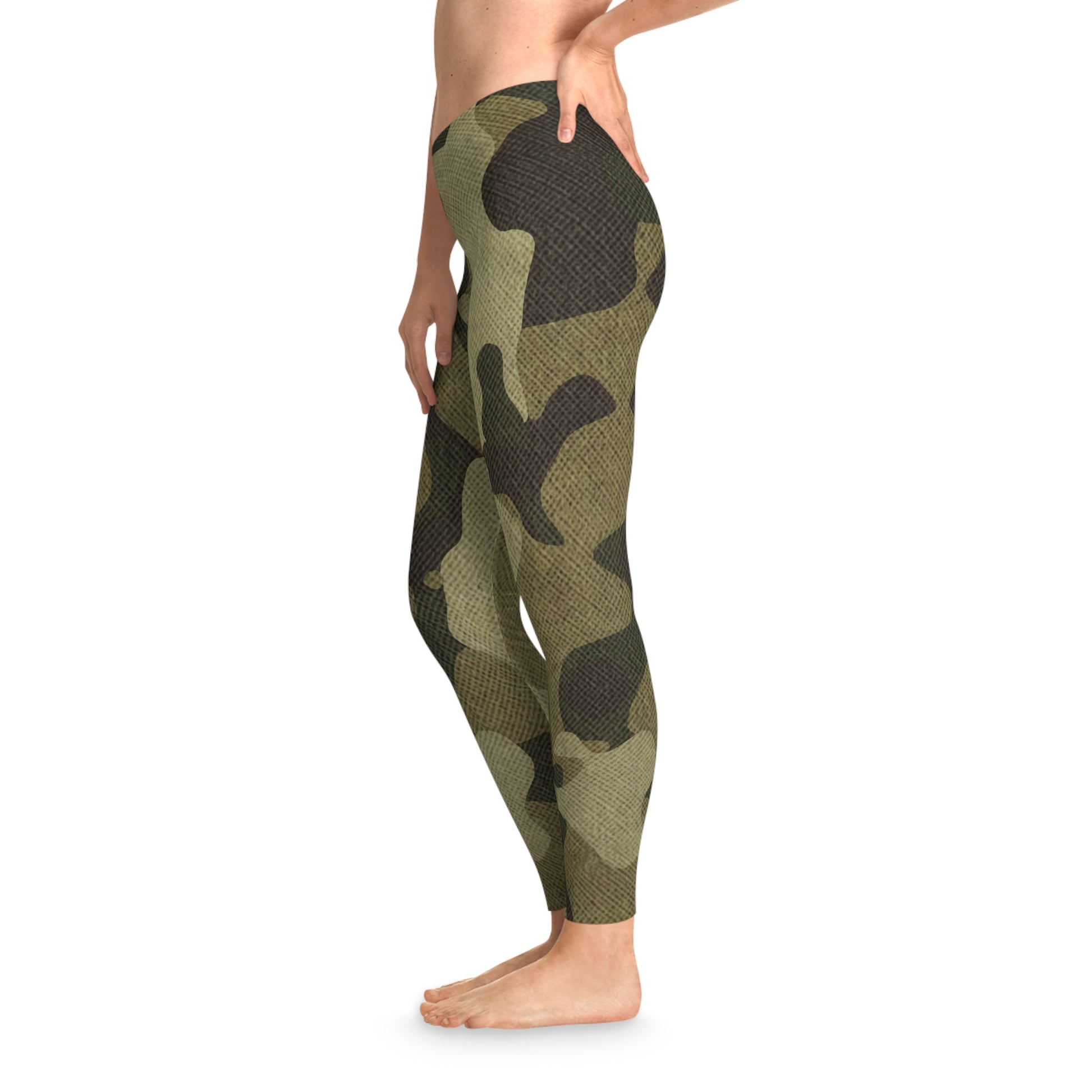 Green Camo Leggings For Women | Mid Waist Fit Camo Colors