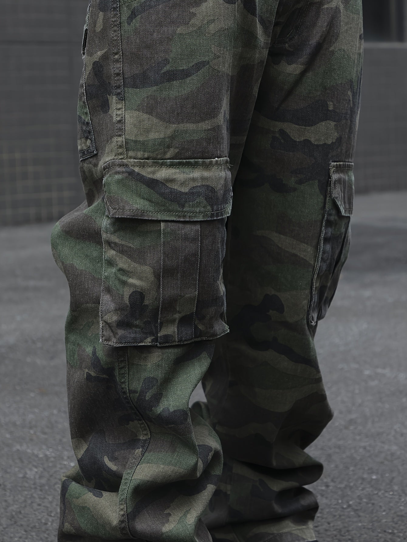 Men's Loose Fit Camouflage Print Jeans | Denim Camo Pants Camo Colors