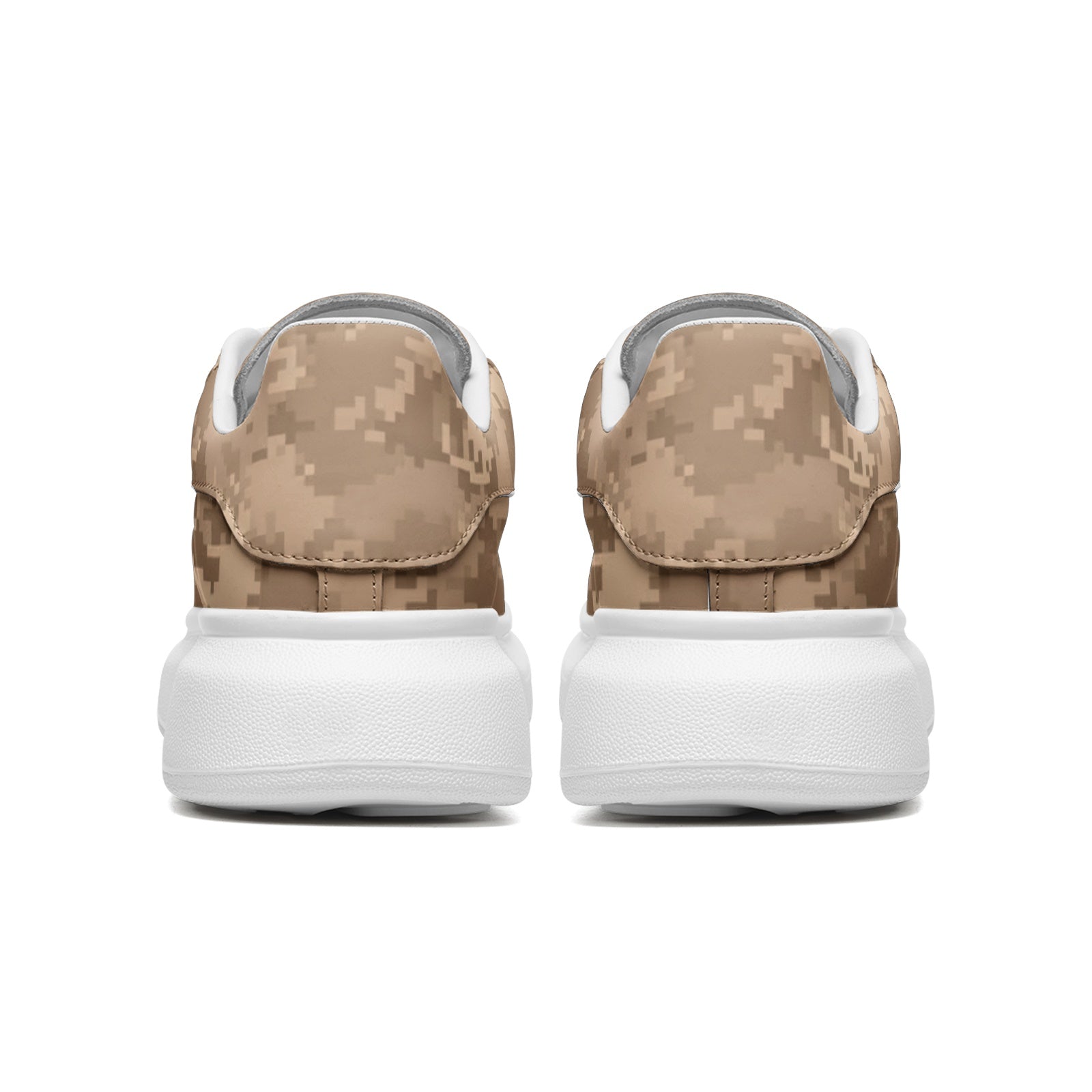 Oversized McQueen Sneakers | Brown Pixel Camouflage Camo Colors