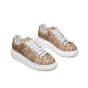 Oversized McQueen Sneakers | Brown Pixel Camouflage Camo Colors