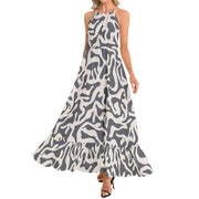 Maxi Dress | Matisse Inspired Camo in Black & White Camo Colors