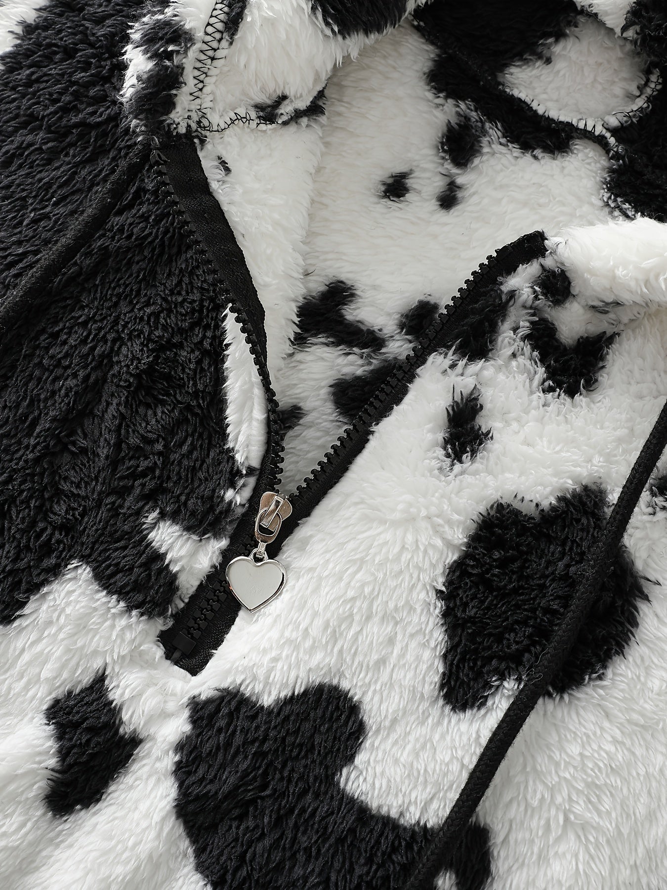 Women's Elegant Leopard Print Hooded Faux Fur Jacket | Camo Colors