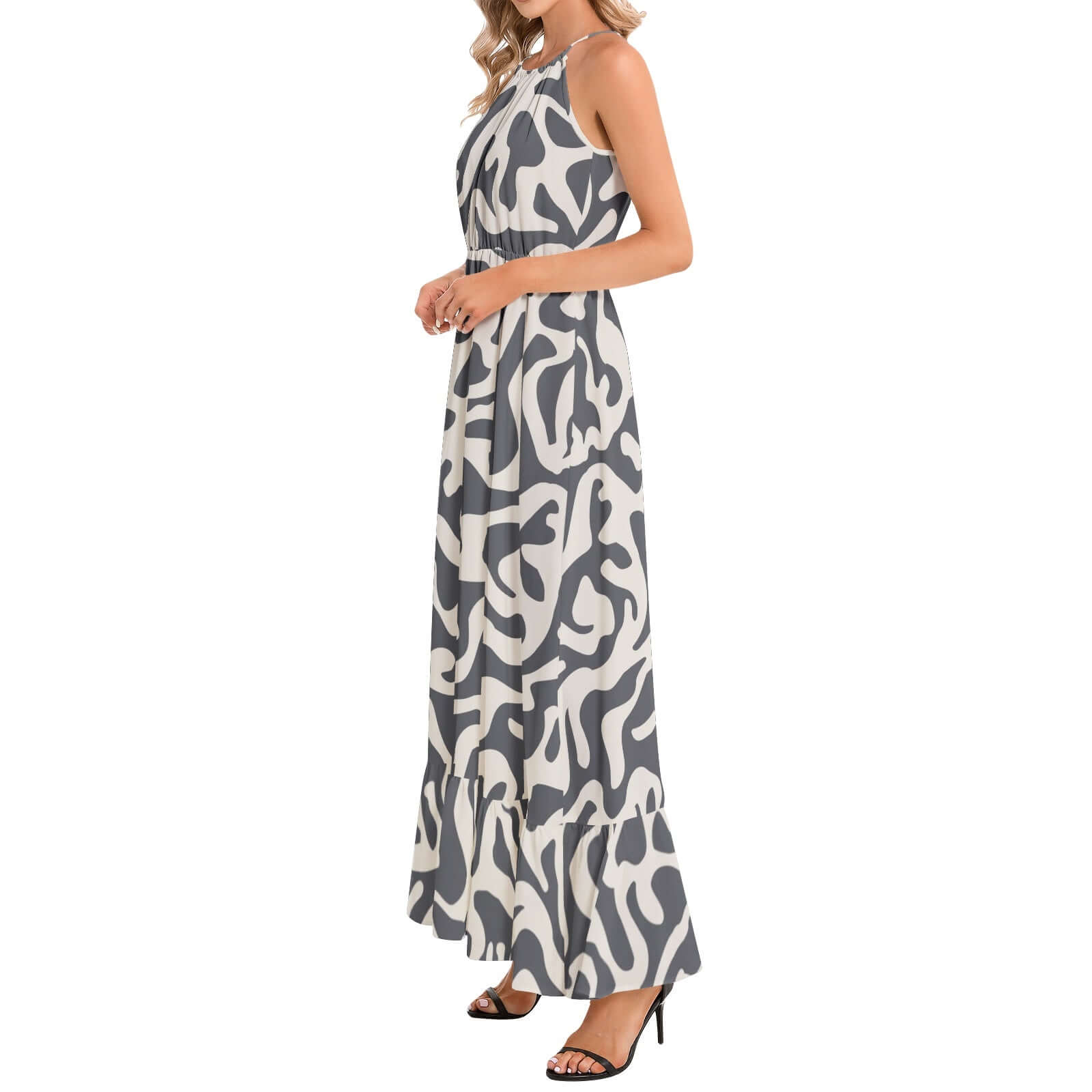 Maxi Dress | Matisse Inspired Camo in Black & White Camo Colors