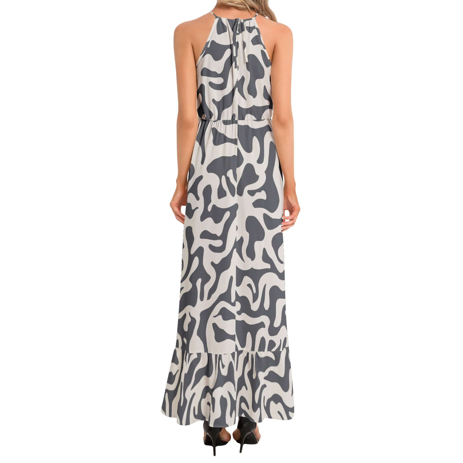 Maxi Dress | Matisse Inspired Camo in Black & White Camo Colors