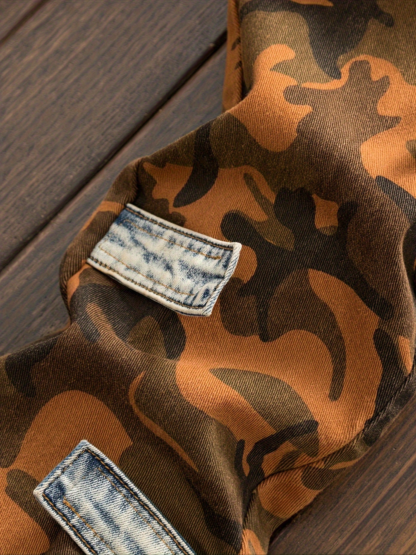 Men's Camo Jeans: Micro Elastic, Multi-Pocket, Straight Fit Camo Colors