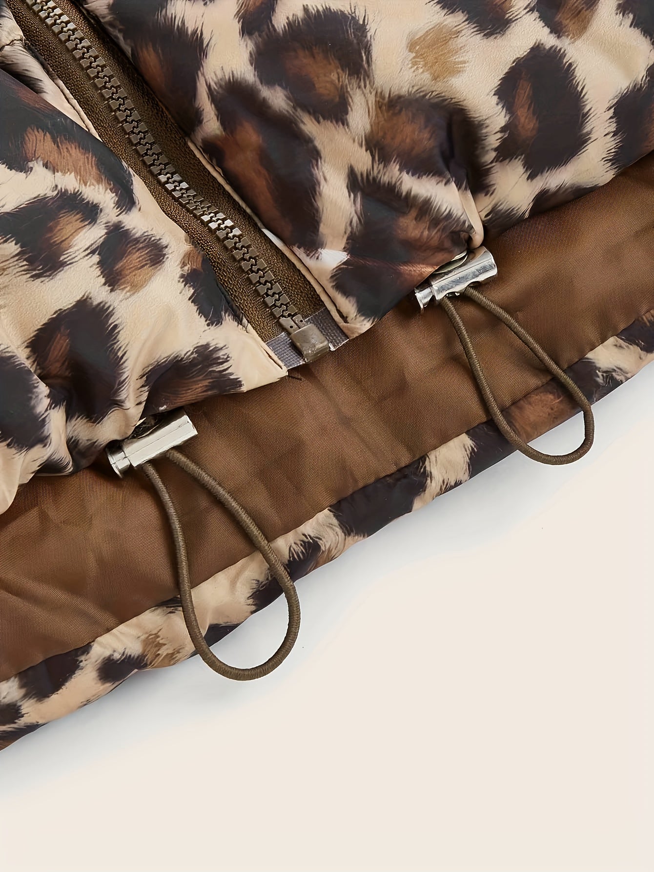 Women's Leopard Print High-Neck Padded Coat | Camo Colors