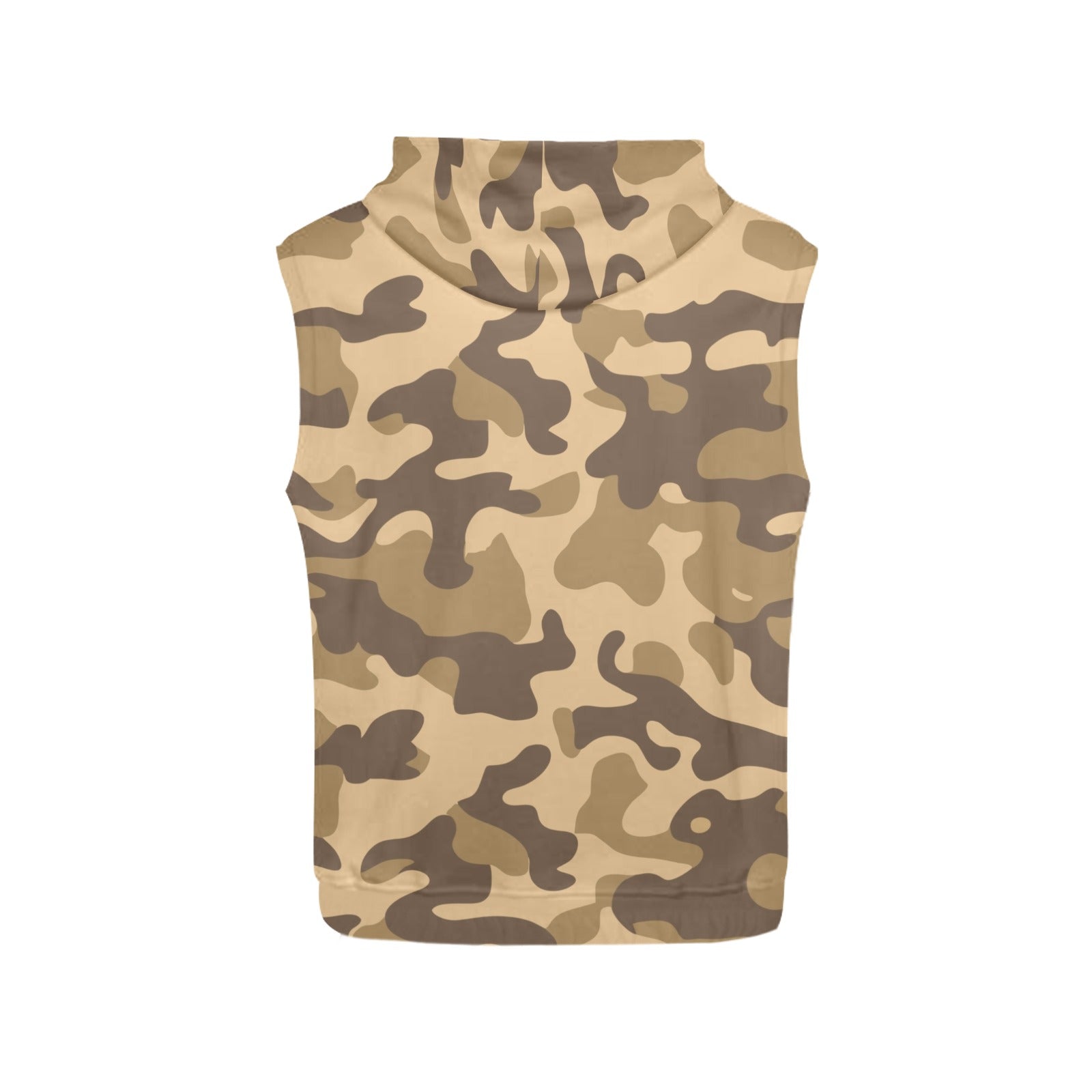 Sleeveless Camo Hoodie For Women | Khaki Camouflage Camo Colors